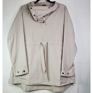 Nau Women's S Anorak Sand Mid-length Hooded Lightweight windbreaker Recycled